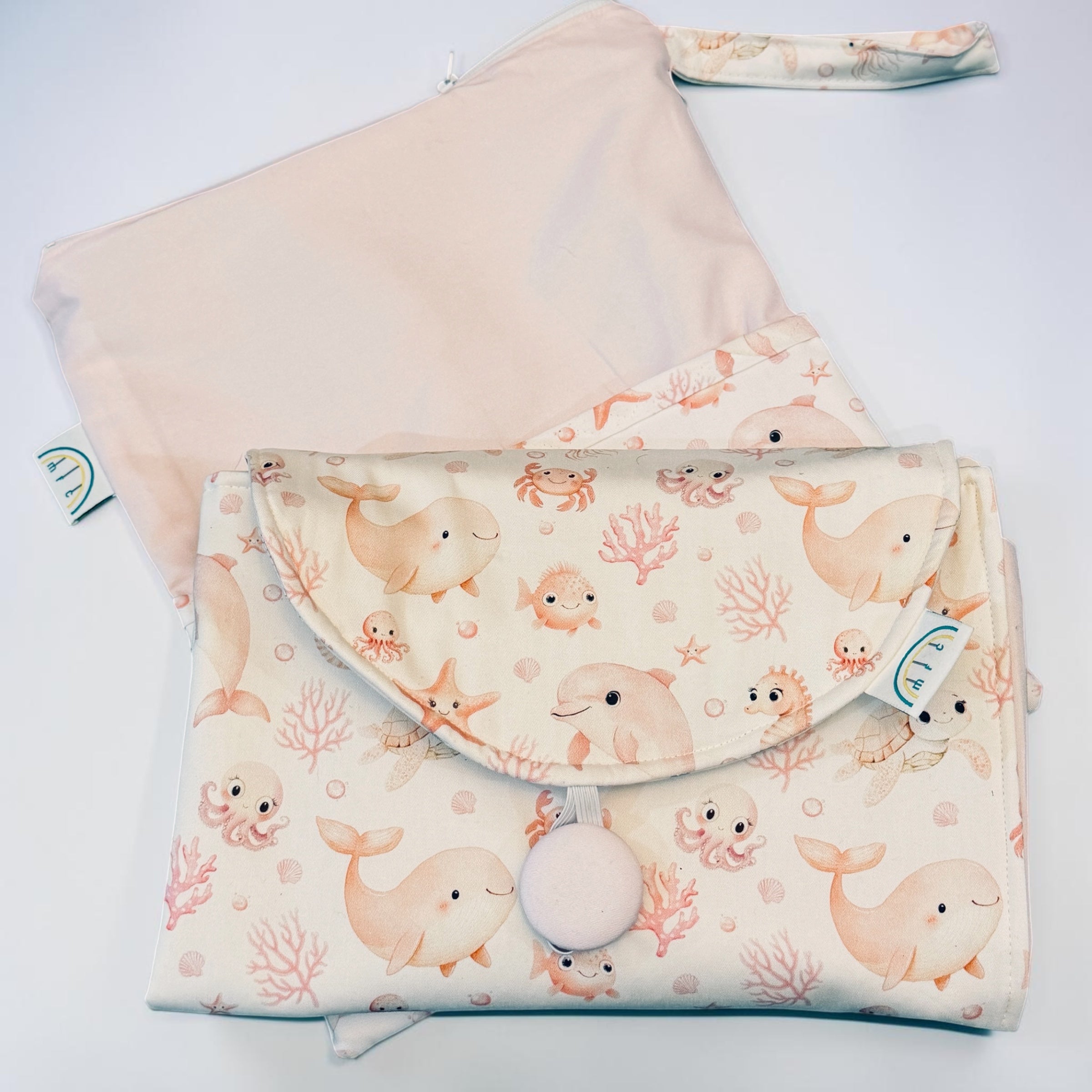 Pink Ocean Baby Change Mat