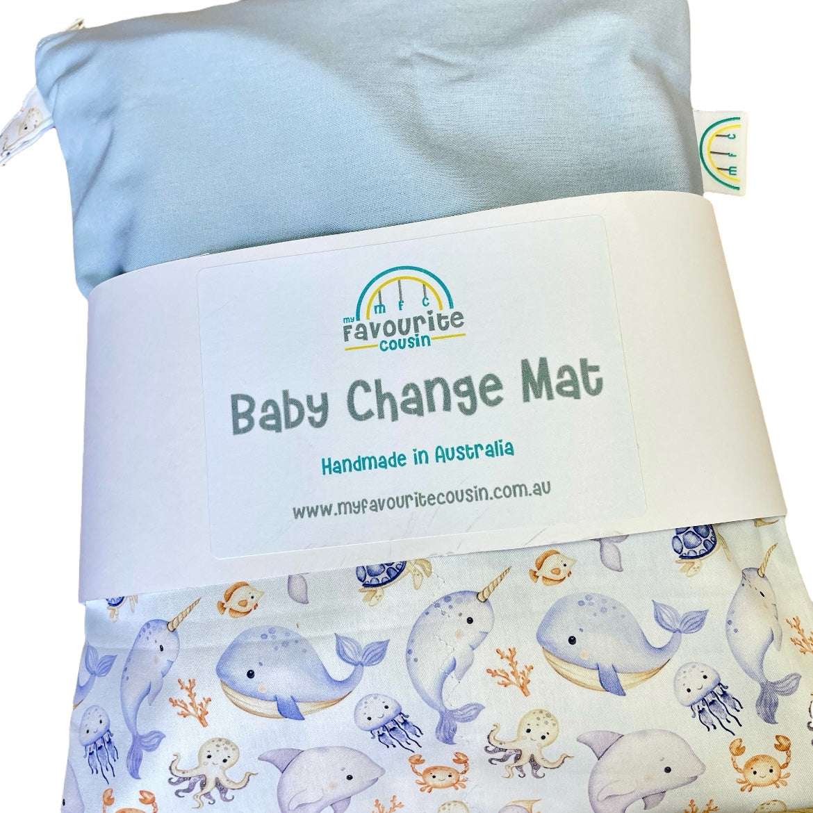 Underwater Ocean Blue Baby Change Mat