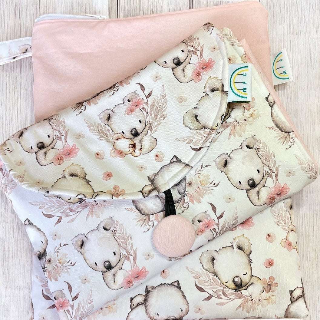 Koala Kutie Pink Baby Change Mat