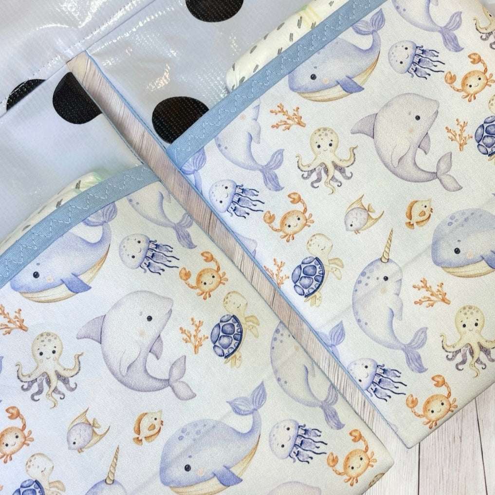 Underwater Ocean Blue Baby Change Mat