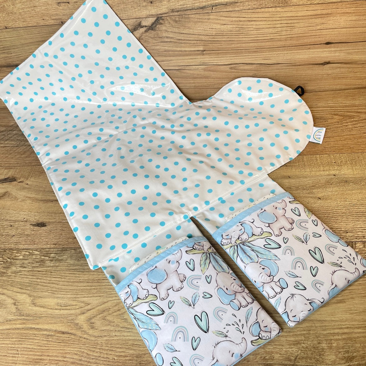 Blue Elephant Baby Change Mat Set
