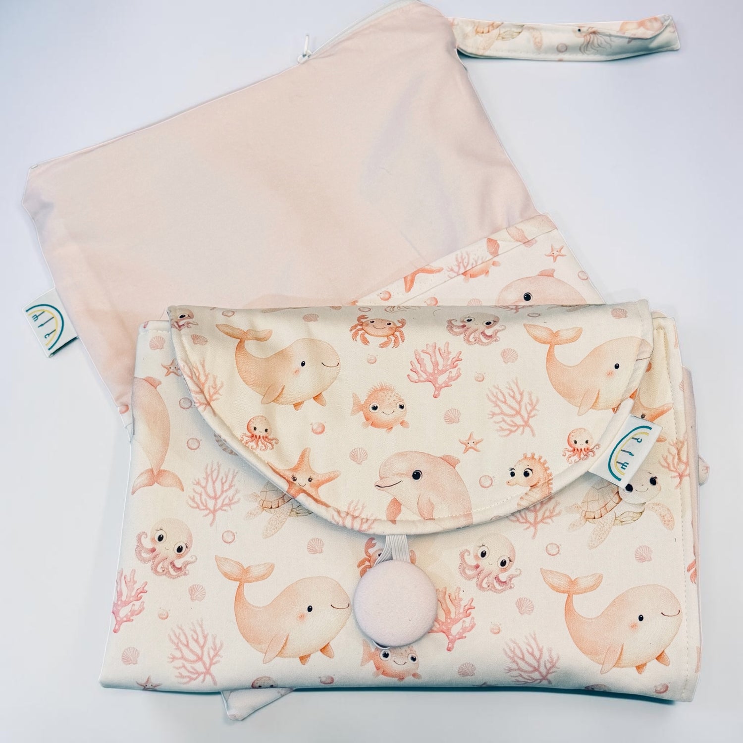 Pink Ocean Baby Change Mat