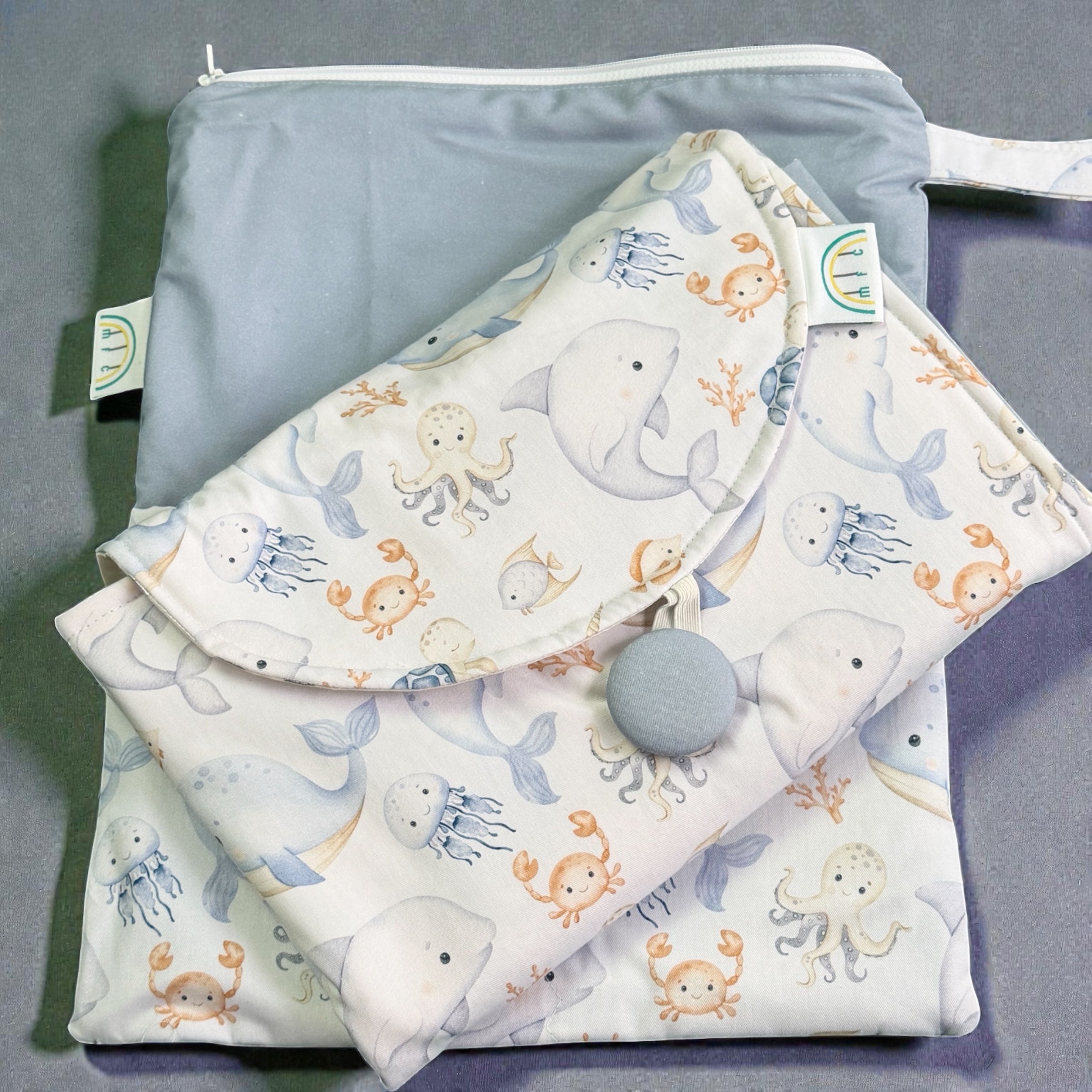 Ocean Blue Baby Change Mat Set