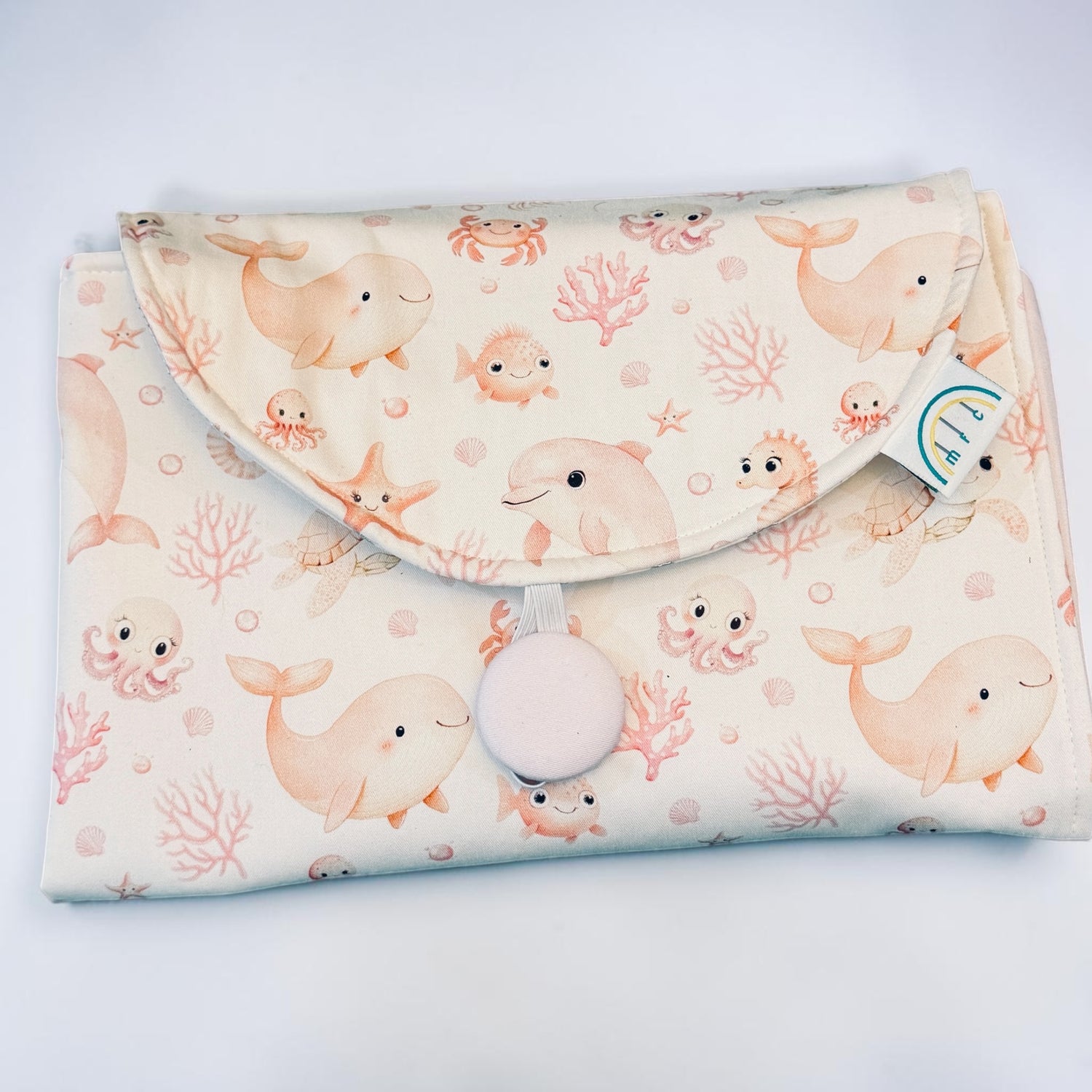 Pink Ocean Baby Change Mat