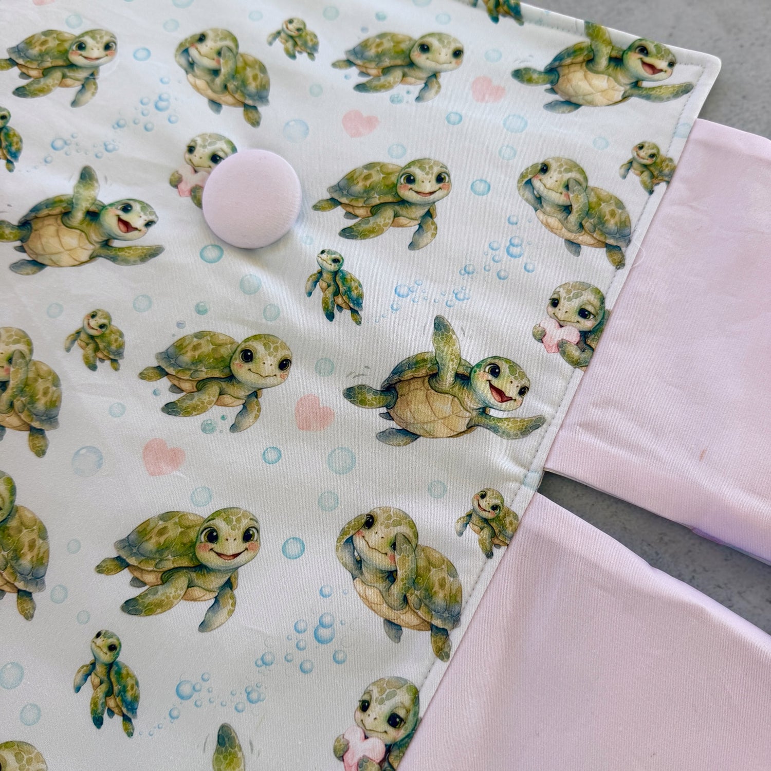 Turtley Adorable Pink Baby Change Mat Set