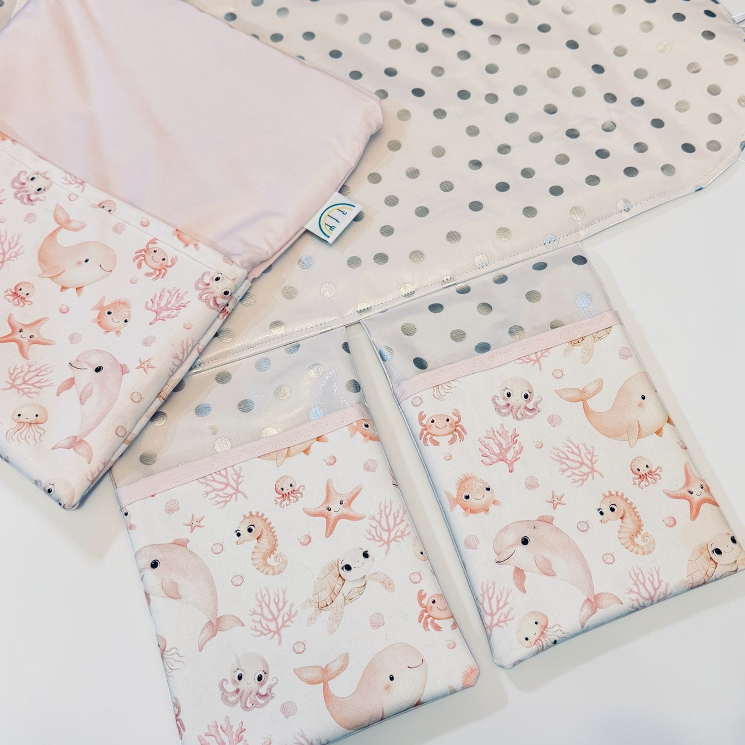 Pink Ocean Baby Change Mat