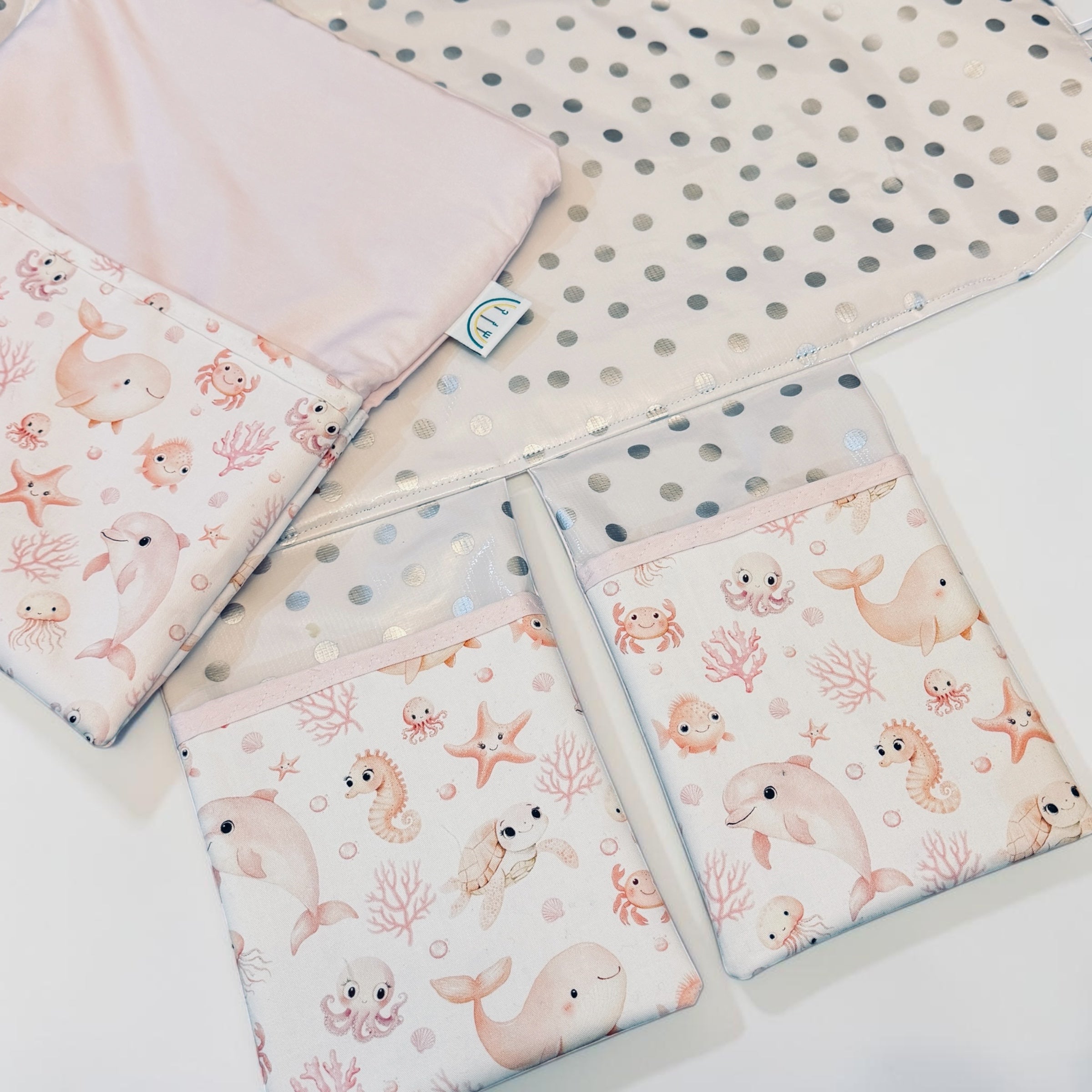 Pink Ocean Baby Change Mat
