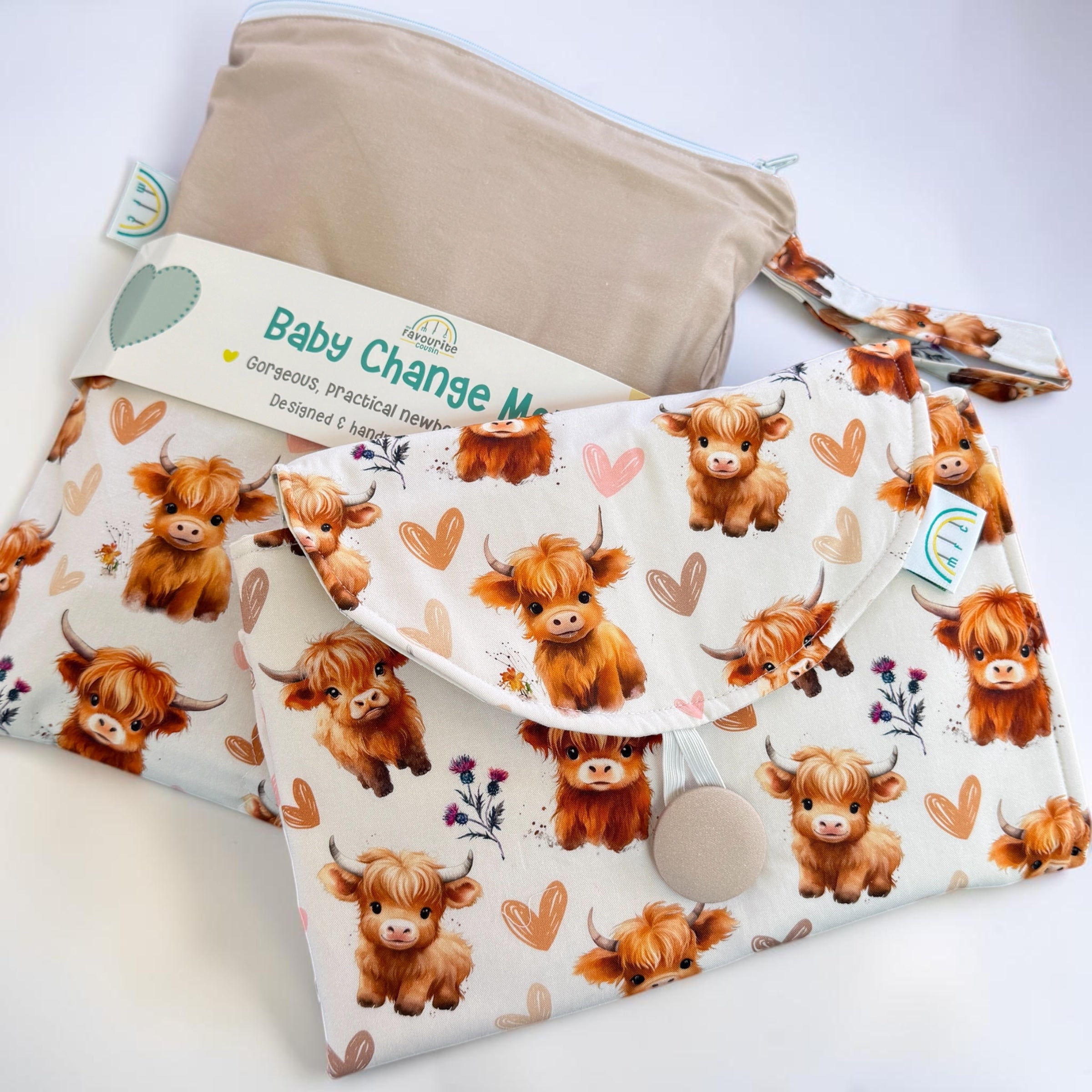 Highland Coo Cuties Baby Change Mat