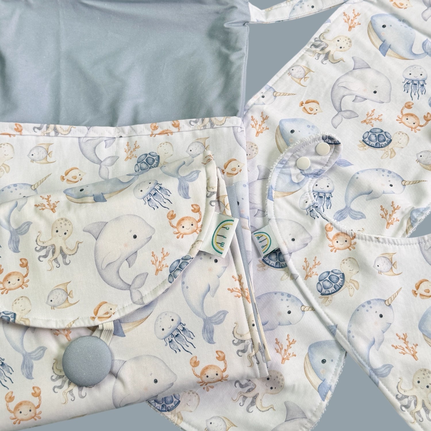 Ocean Blue Baby Change Mat Set