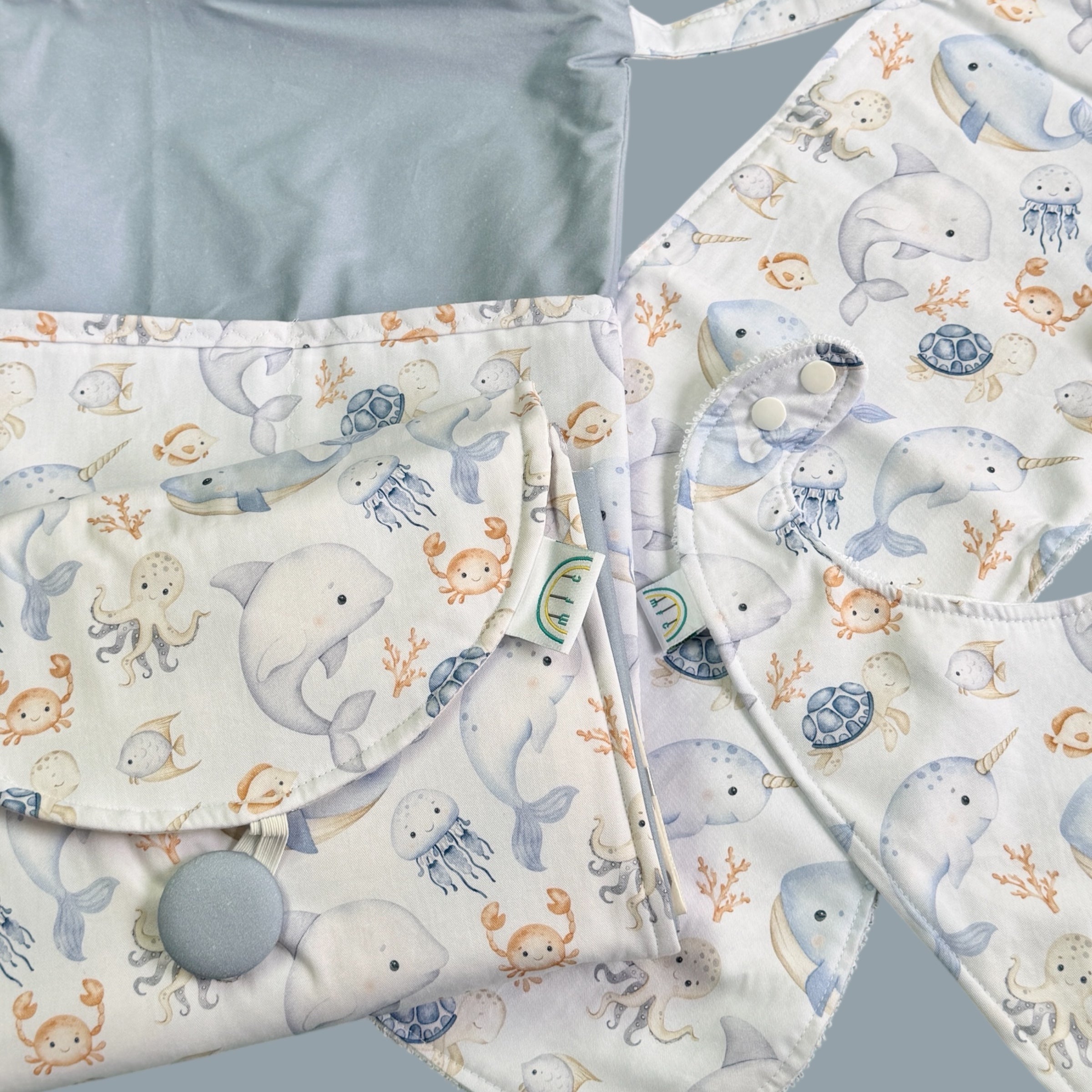 Ocean Blue Baby Change Mat Set