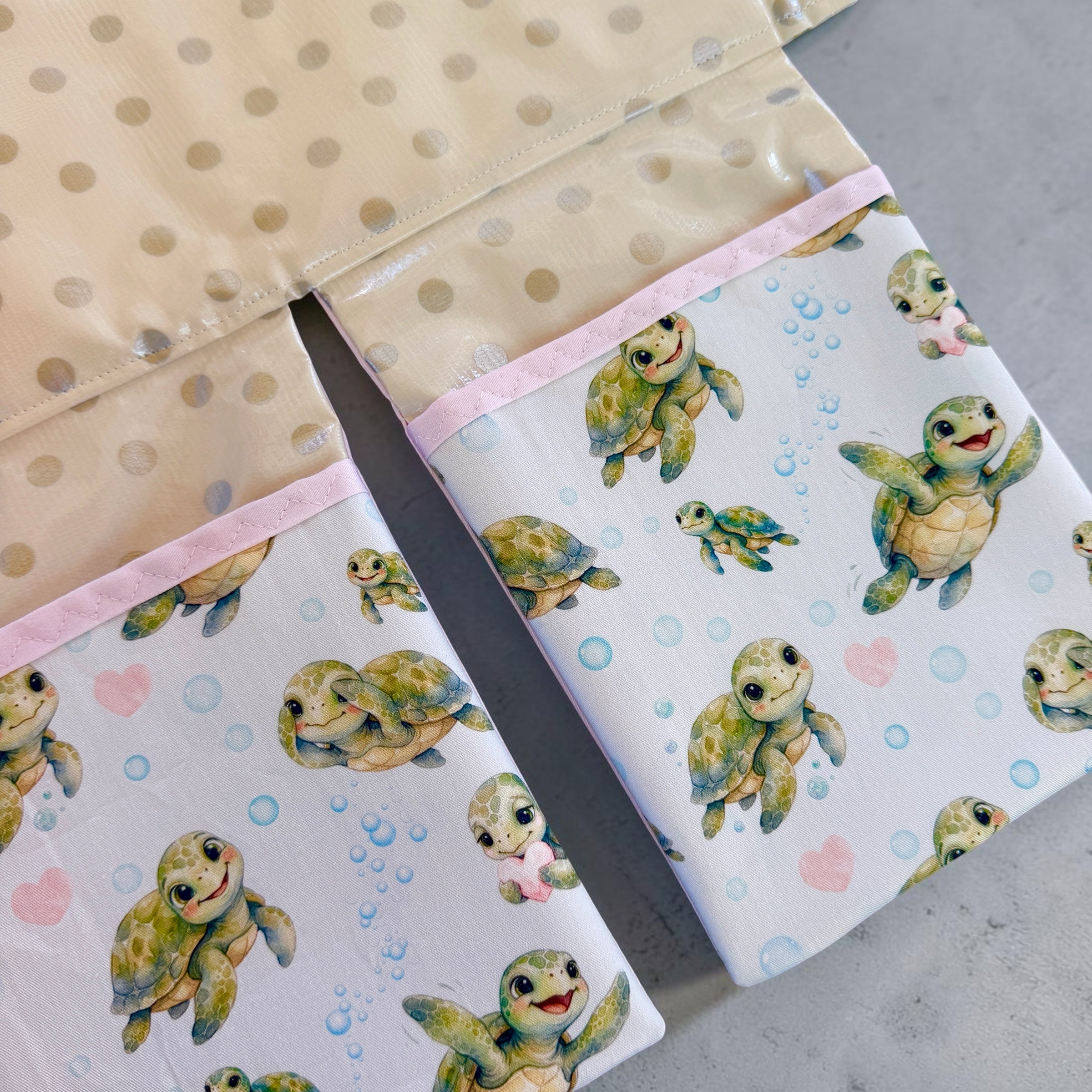 Turtley Adorable Pink Baby Change Mat Set