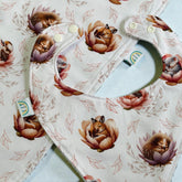 SLEEPING KANGAROOS ECHIDNA KOALA bib with A WHITE BACKGROUND