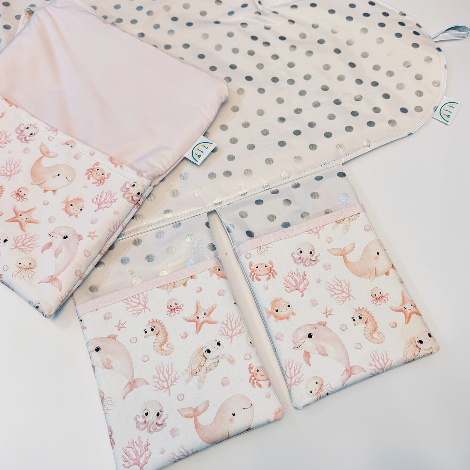 Pink Ocean Baby Change Mat