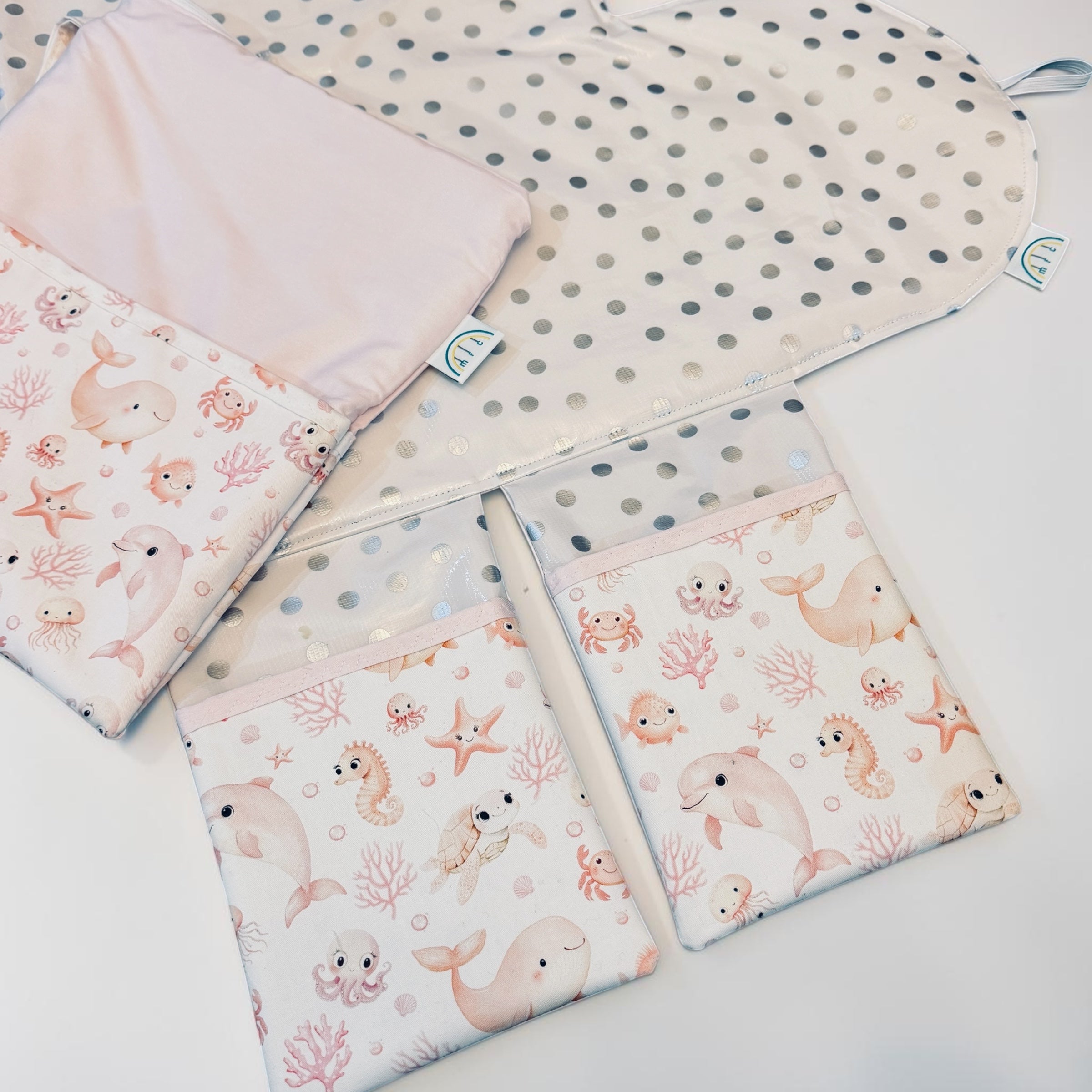 Pink Ocean Baby Change Mat