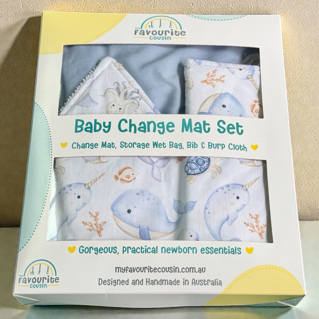 Ocean Blue Baby Change Mat Set