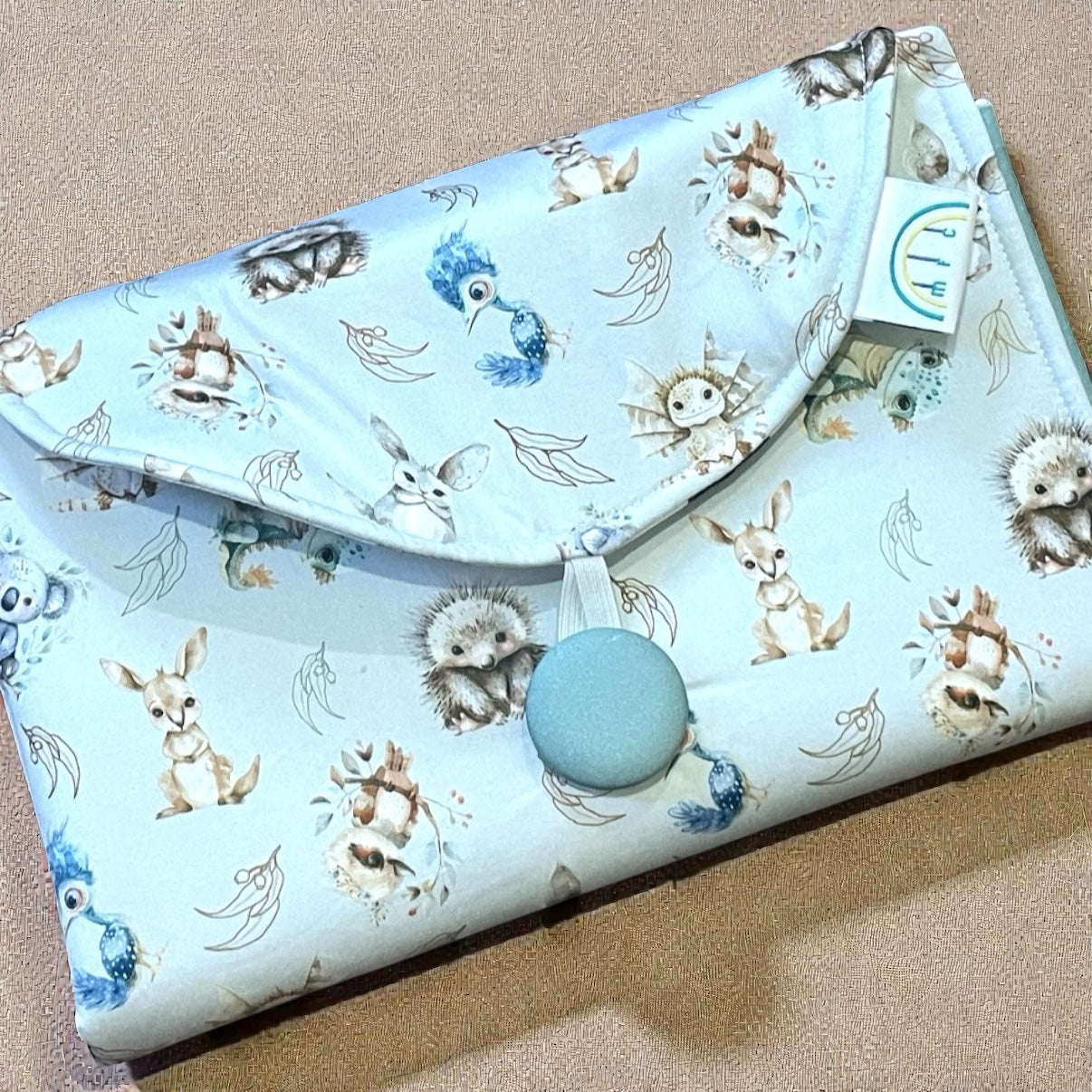 Sage Aussie Animal Baby Change Mat