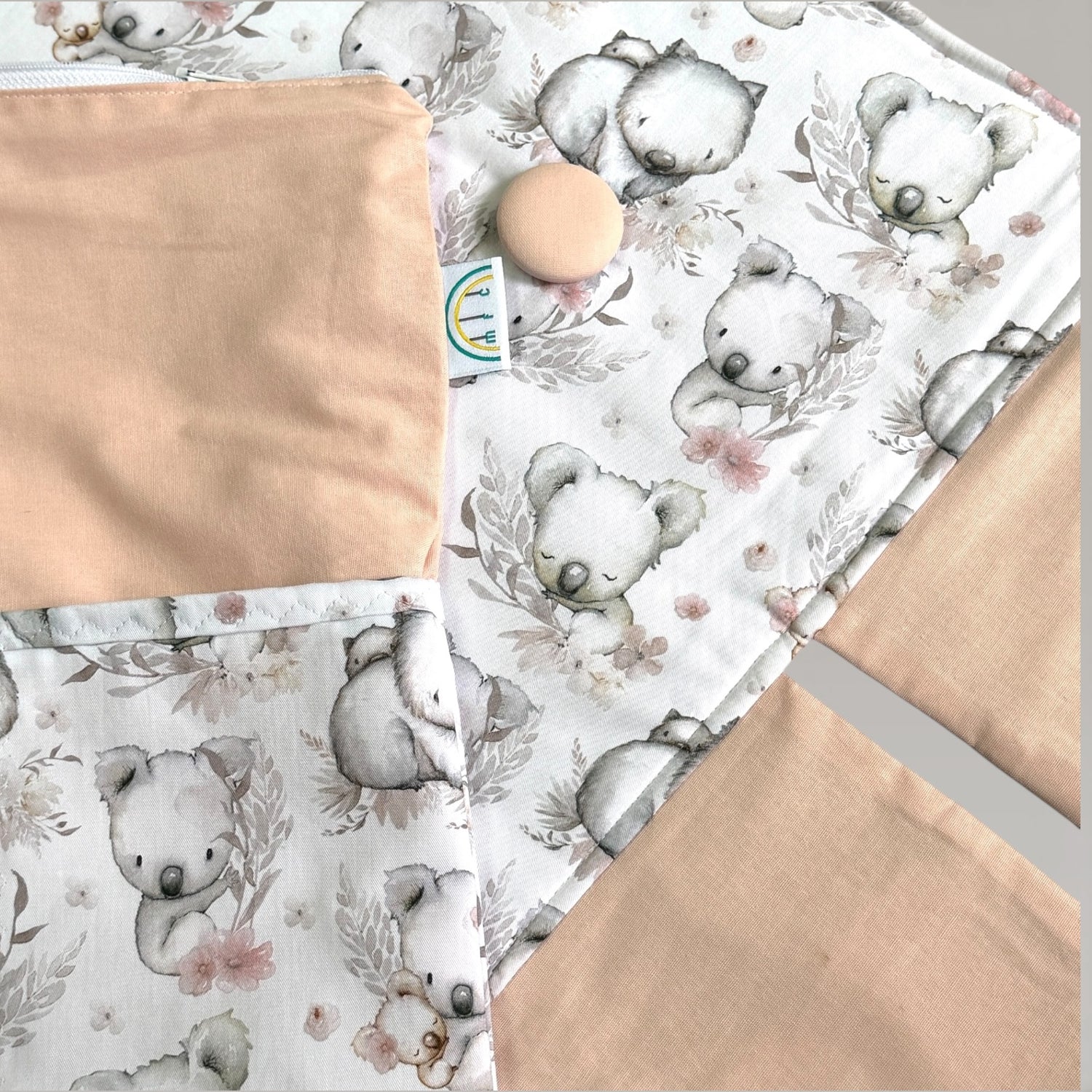 Kutie Koala Peach Baby Change Mat