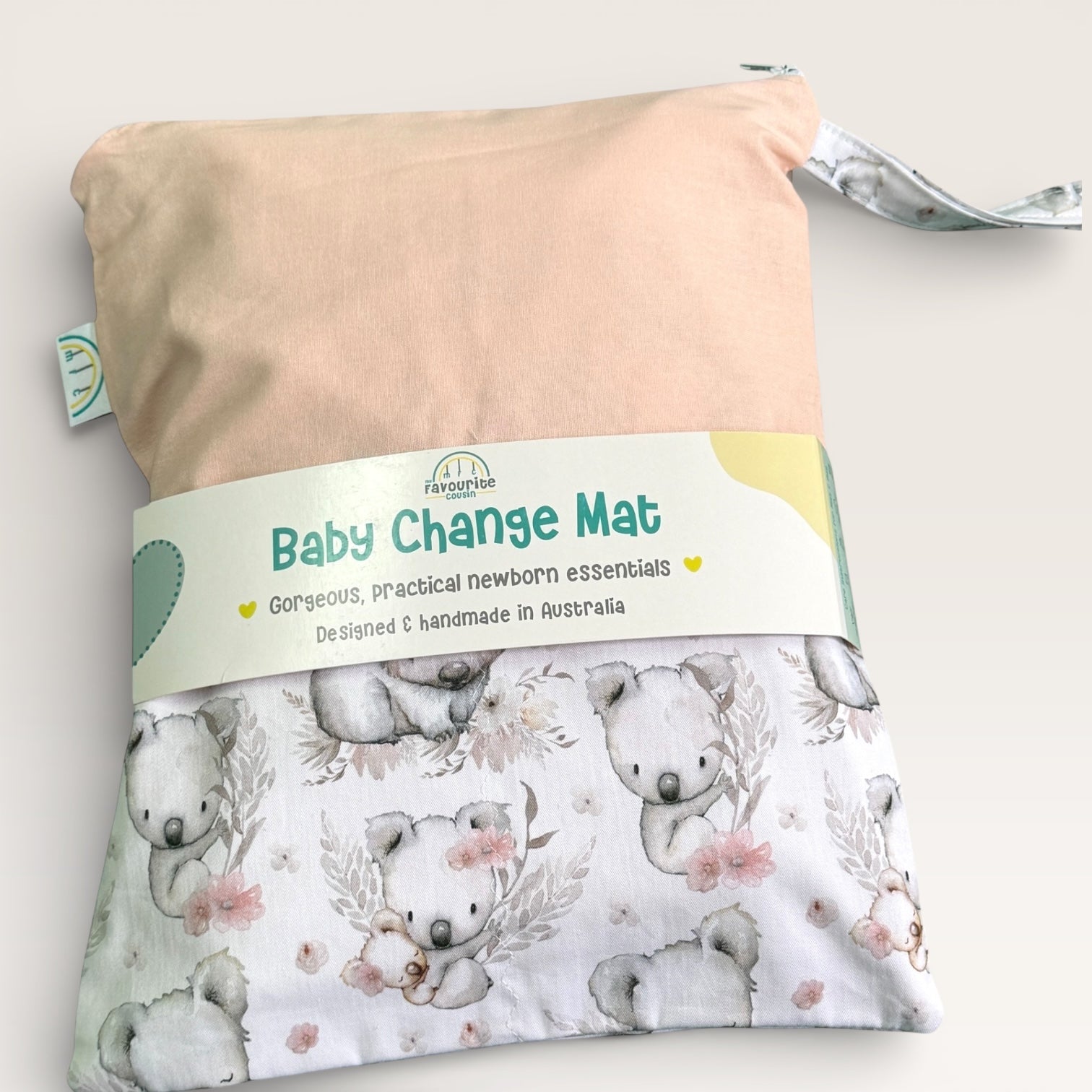 Kutie Koala Peach Baby Change Mat