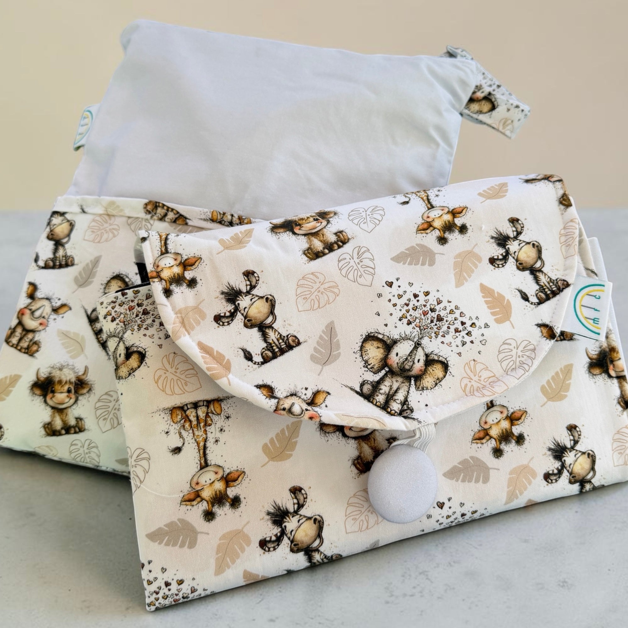 Quirky Jungle Baby Change Mat Set