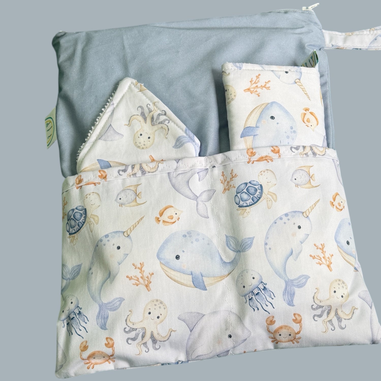 Ocean Blue Baby Change Mat Set