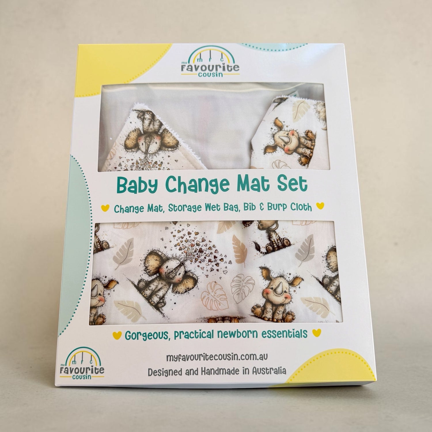 Quirky Jungle Baby Change Mat Set