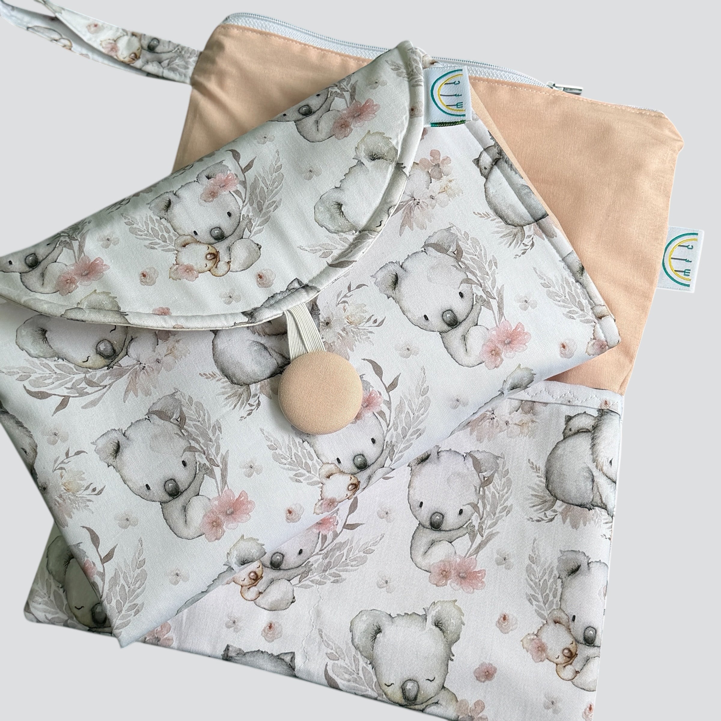 Kutie Koala Peach Baby Change Mat