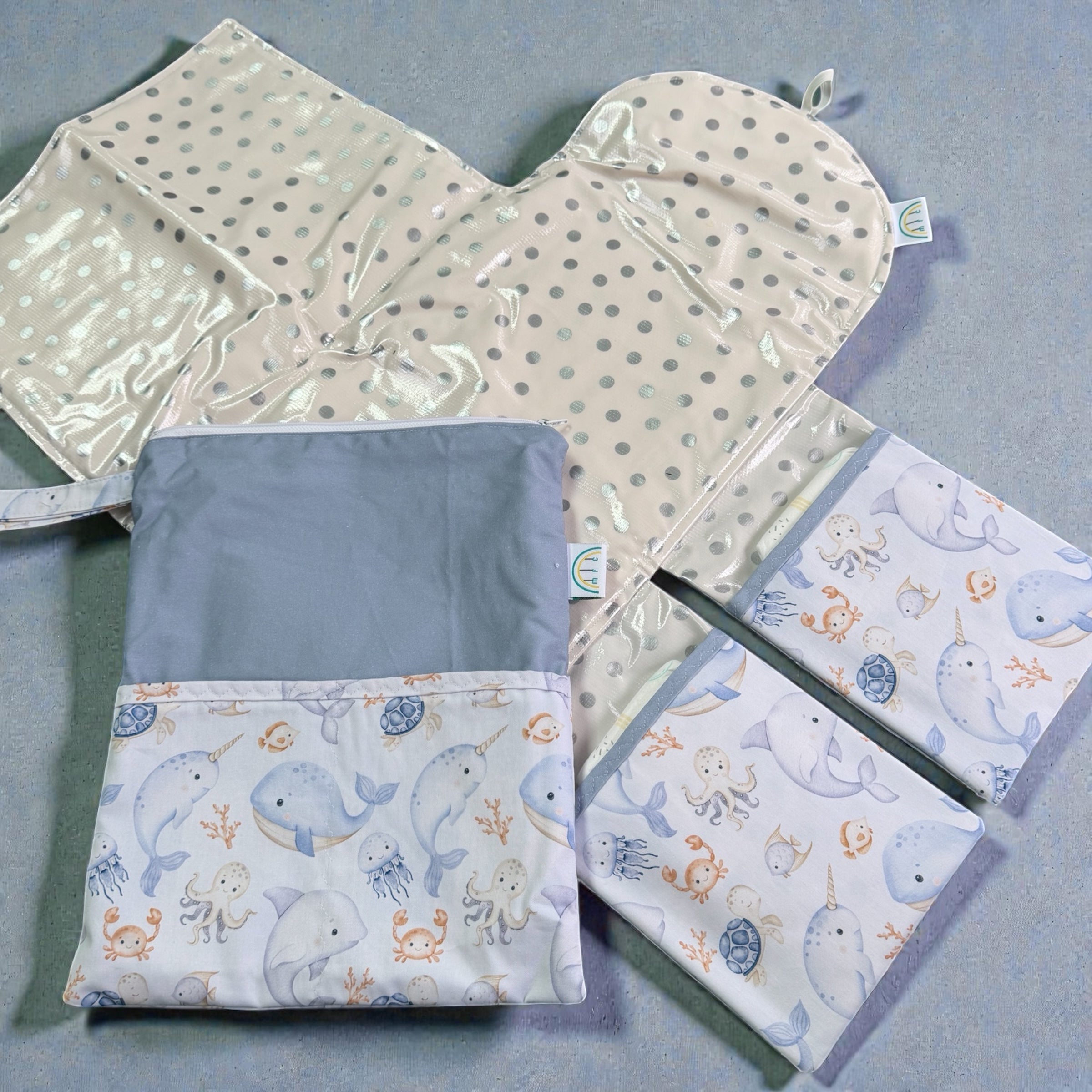 Ocean Blue Baby Change Mat Set