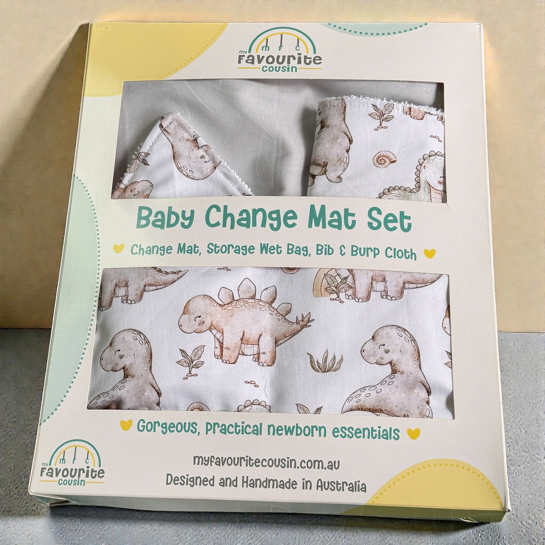 Cute Dino Baby Change Mat Set