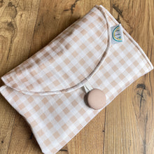 Load image into Gallery viewer, Beige Gingham Baby Change Mat