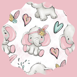 Pink Elephant Double Gauze Baby Blanket
