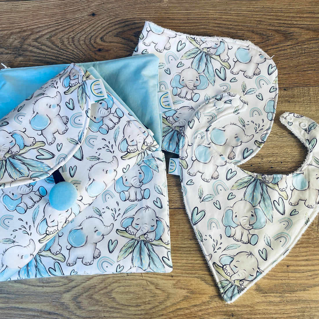 Blue Elephant Baby Change Mat Set
